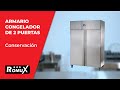 Vídeo: Armario de Congelación Acero Inoxidable 1065 Litros 2 Puertas 134 cm Ventilado ®Romux