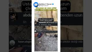 dünyanın en uzun çivisi😂 #komikvideolar