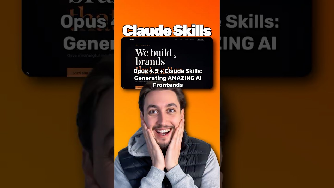 Opus 4 5 + Claude Skills Generating AMAZING AI Frontends