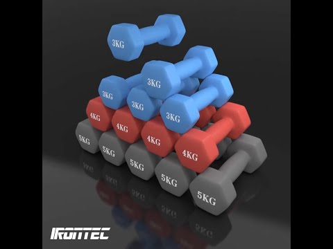 ดัมเบล เหล็ก หุ้มยางไวนิล (Vinyl Studio Dumbbell) - เครื่องออกกำลังกาย อันดับ 1 – IRONTEC ™