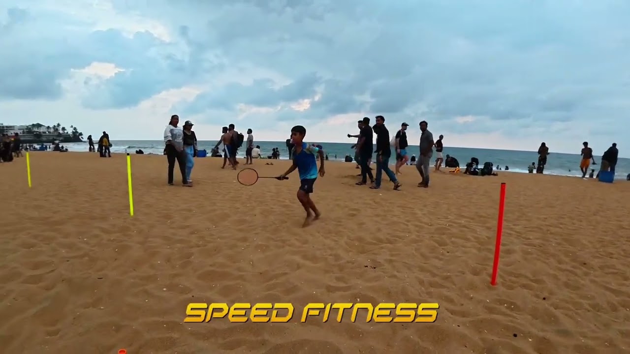 Beach Physical Training for Badminton 🏸 players. Speed Fitness with Coach Chamara.