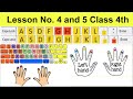 typing lessons 4 and 5 class 4th!! typing speed test classes