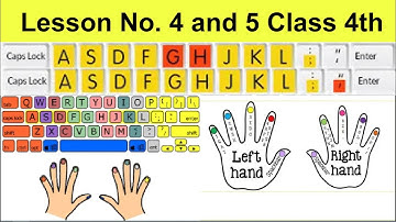 typing lessons 4 and 5 class 4th!! typing speed test classes