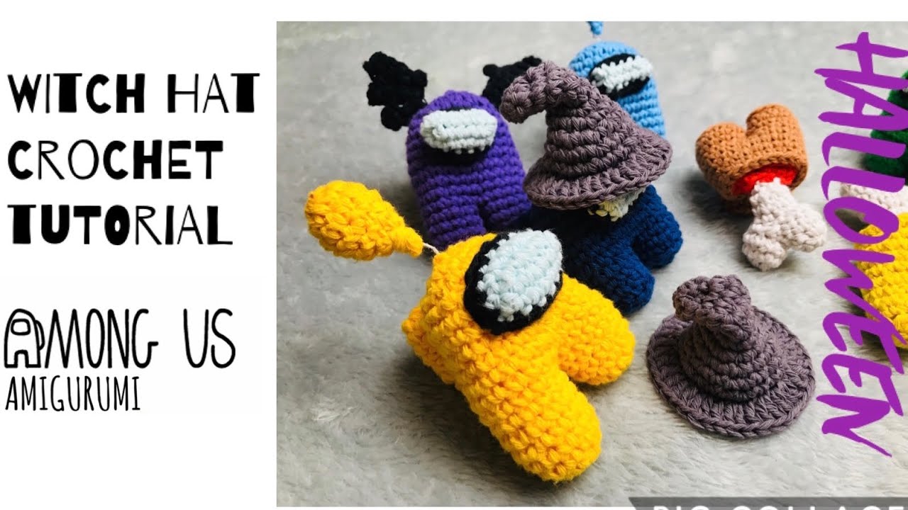 Among Us Crochet Witch Hat - YouTube