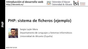 PHP: sistema de ficheros (ejemplo)