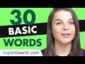 30 Beginner English Words (Useful Vocabulary)