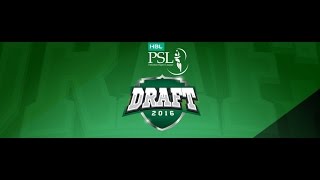 HBL Pakistan Super League Draft 2016
