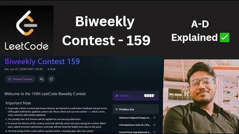 Leetcode Biweekly - 159 | A - D Explained ✅