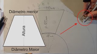 Traçado de redução concêntrica no compasso - Caldeiraria