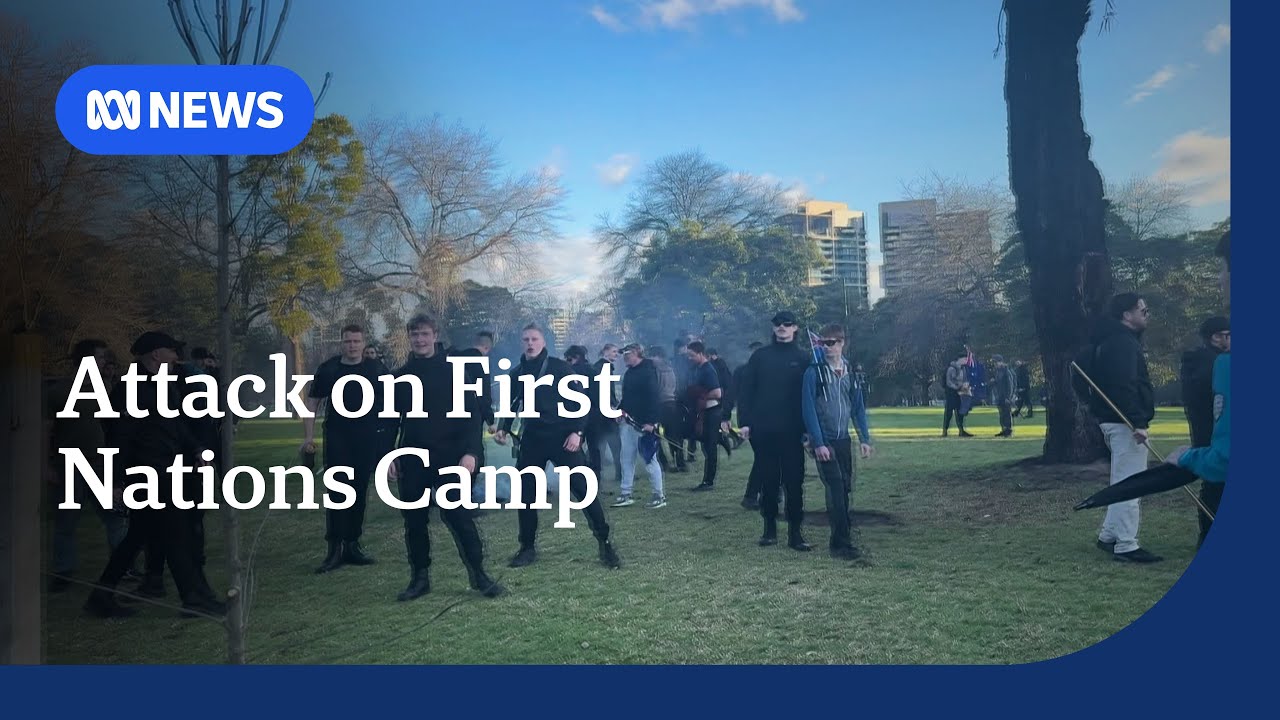 Condemnation for far-right attack on Camp Sovereignty after anti-immigration rally | ABC NEWS