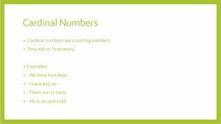 Types of numbers in English Day 3 Lesson 3