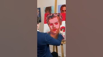 Painting Harry Styles in Pop Art #Shorts #PopArt #HarryStyles