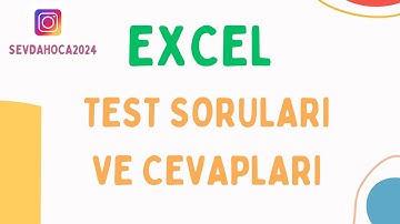 Excel Soru  Cevap Test Soruları