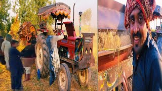 New Holland tractor 640|| Thresher machine||  Extruder machine|| Wheat threshing machine||