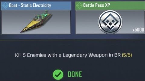 Call Of Duty: Mobile Kill 5 Enemies with a Legendary Weapon Task Complete
