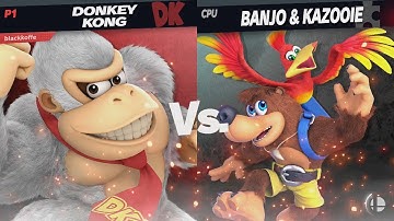 Black Koffee(Donkey Kong) vs Level 9 CPU(Banjo & Kazooie) - Super Smash Bros Ultimate