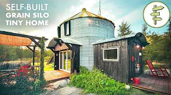 4 Years Living Off-Grid in a Self-Built Grain Silo Tiny House Conversion – FULL TOUR