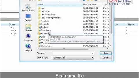 Cara Export Data ke Excel di Easy Pos Manager