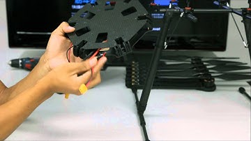 DJI Spreading Wings S800 Setup Demo-Center Frame Wiring