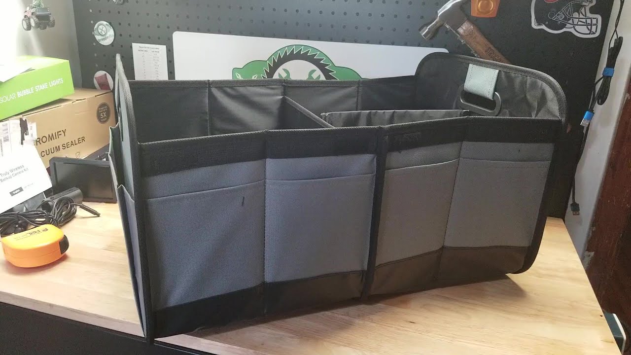 Trunk Organizer Foldable Compartments and Reinforced Handles 