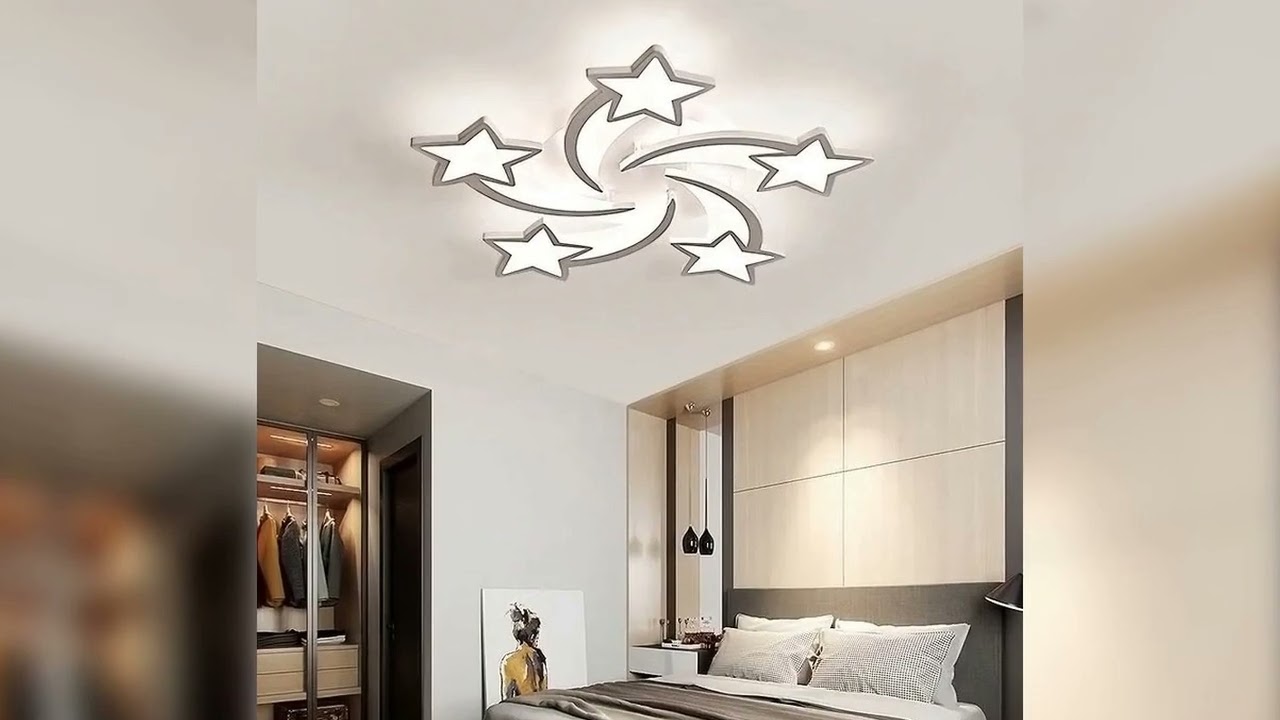 A must-have product! Modern Star LED Chandelier Ceiling Light , 5 Head Cool White
