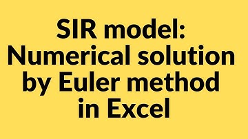 SIR Model: Numerical Solution by Euler method in Excel (Book Example)-(Second  Video on SIR model)