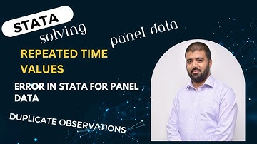 Solving "repeated time values within panel" error in Stata for panel data