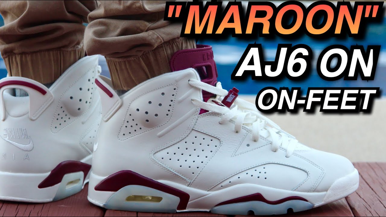 maroon 6s on feet