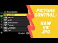 How Does Picture Control Settings Affect Raw vs Jpg?