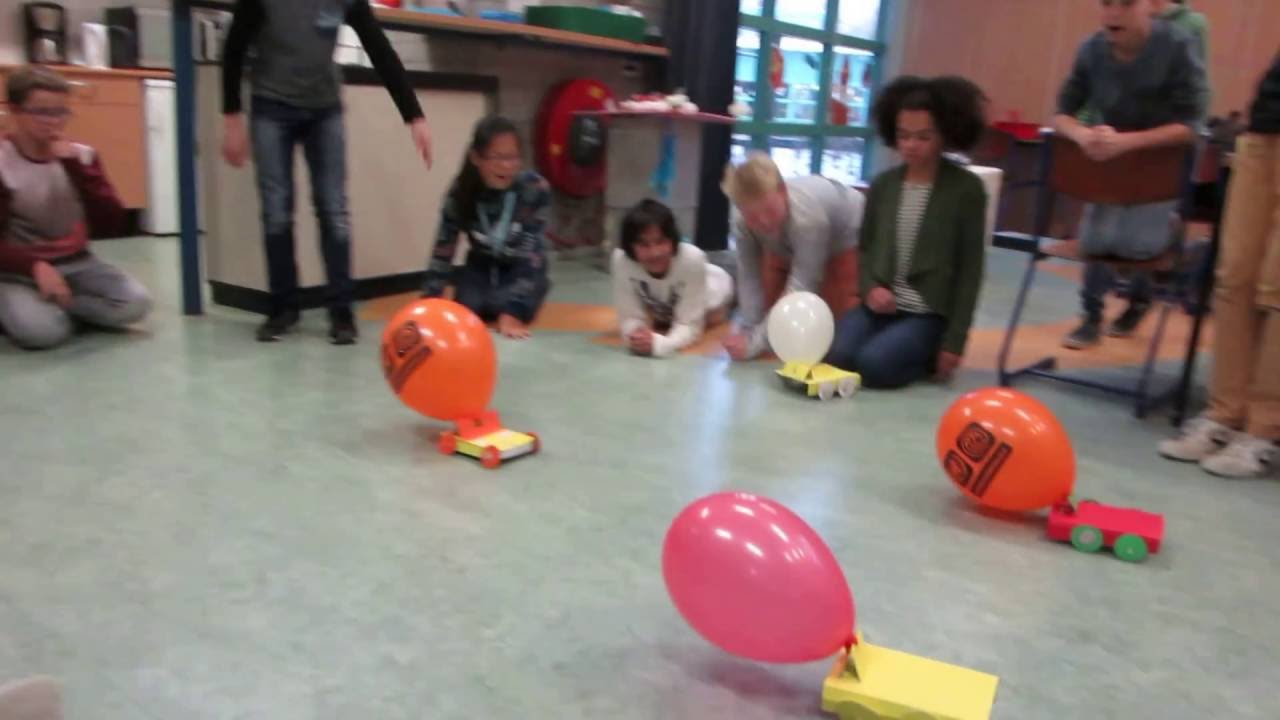 Uitgelezene Techniekles, de ballonwagen groep 8 - YouTube CI-02