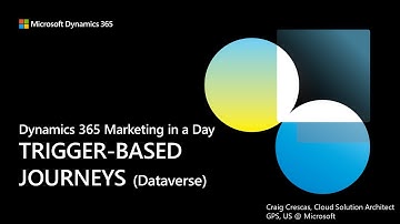 D365 Marketing in a Day - Orchestrating Trigger Based Journeys Based on Dataverse