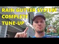 Full Rain Gutter System Care- (video 2/2) - Unclogging underground drains and flush.