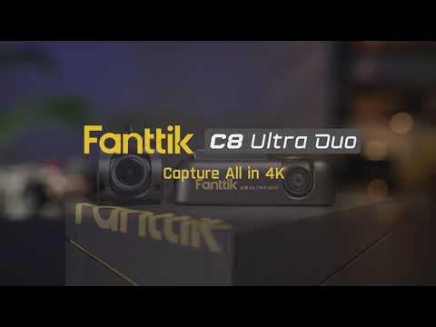 Fanttik C8 Ultra Duo Dash Cam - True 4K+1080P Front & Rear Cameras