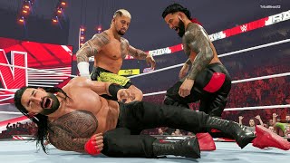 WWE 2K23 Roman Reigns Brock Lesnar & John Cena Vs Solo Sikoa Jey & Jimmy Uso
