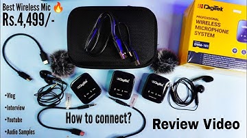 Digitek Wireless Mic Connect To Phone | Digitek DWM 101 Mic Noise Cancellation Features | In Hindi