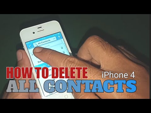 Video: Cum Să ștergeți Contactele De Pe IPhone 4