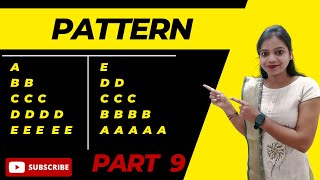 Pattern in java | Triangle  pattern | ASCII Pattern | Pattern by using nested loop | Pattern Part 9