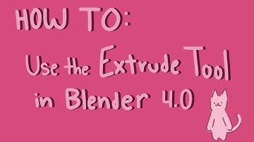 How to Use the Extrude Tool - Blender 4.1