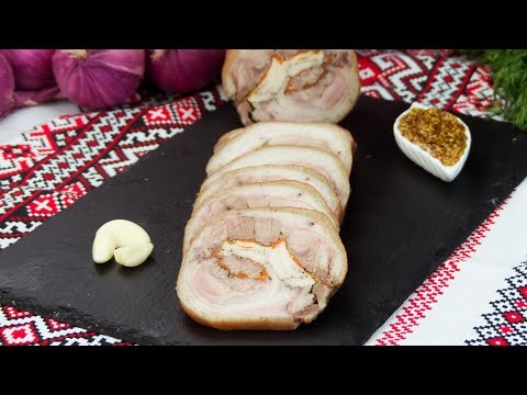 Vidéo: Roulé De Jarret De Porc Dans Des Peaux D'oignon