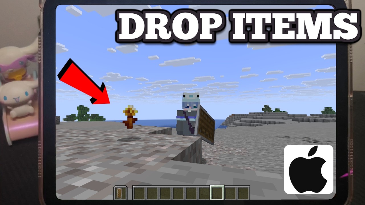 How To Drop Items In Minecraft On iPad - YouTube