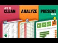 How to clean analyze and present data with excel free adv course