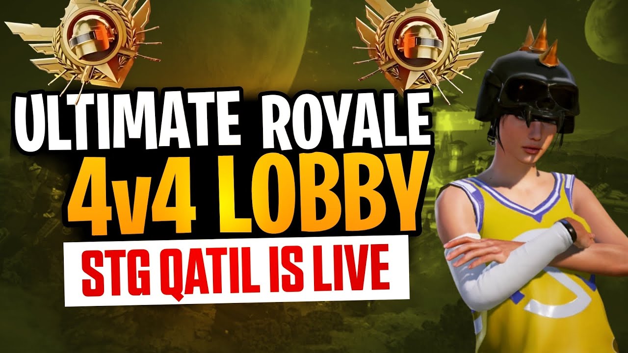 4v4 HARD LOBBIES |  STG QATIL LIVE | PUBG MOBILE LIVEc