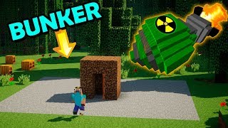 BUNKER  VS NUKE  (Sobreviviremos a la explosión??)  MINECRAFT