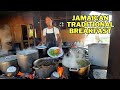 Traditional Jamaican WOOD FIRE Breakfast &amp; SECRET Sizzling Roast Pig in Jamaica