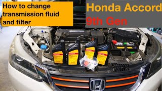How to change transmission fluid and filter on Honda Accord 9th Gen