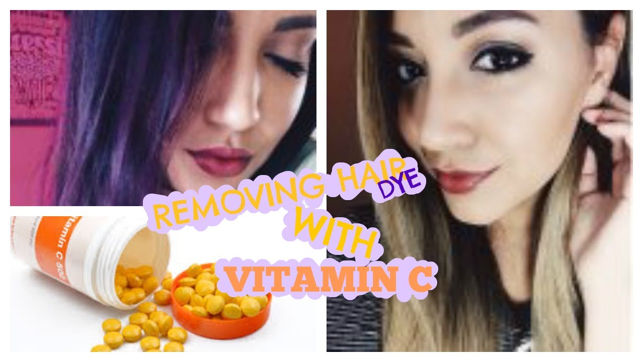 DIY HAIR DYE REMOVAL WITH VITAMIN C PURPLE HAIR EDITION YouTube