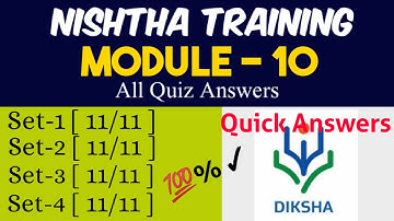 Nishtha Module 10 Answers || Module 10 Quiz Answers || Nishtha Training || Module 10 Nishtha