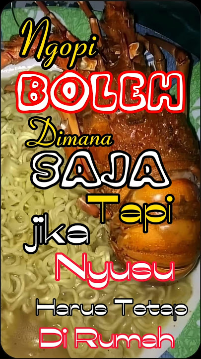 Ngopi boleh dimana saja, jika nyusu harus tetap dirumah
