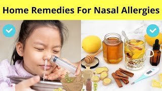 Home Remedies for Nasal Allergies