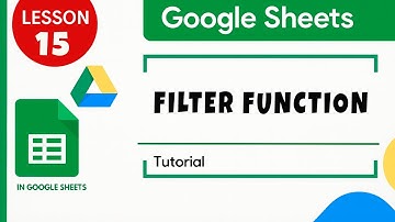 Google sheets. How to Use the FILTER Function. Tutorial for Beginners Lesson 15
